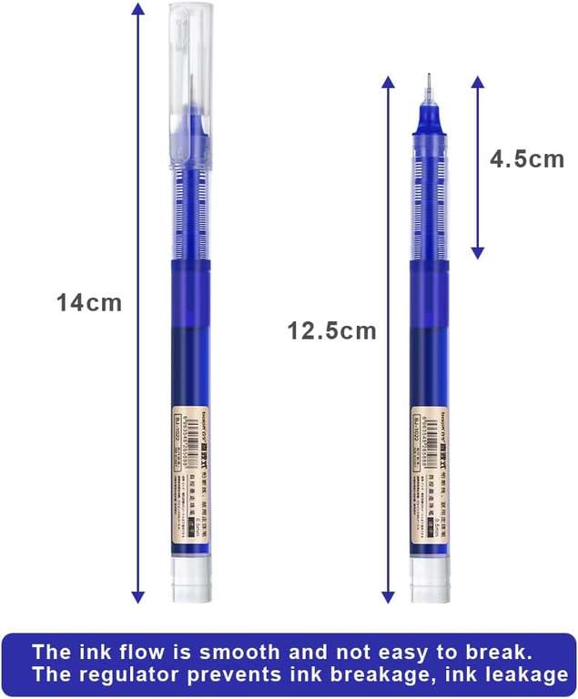 12 szt. długopis z atramentem płynnym 0,5 mm Dostępne niebieskie, czerwone i czarne