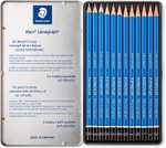 Zestaw profesjonalnych ołówków Staedtler Lumograph 8B-2H 12 sztuk