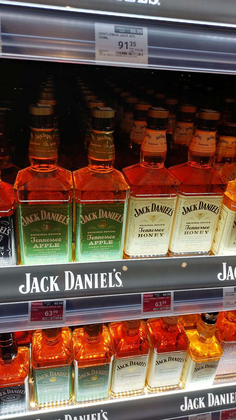 Jack Daniels 0.7 l whiskey no.7 apple honey i fire (@Selgros, Katowice , Gliwice, Bytom)