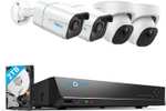 Reolink 4K CCTV System kamer bezpieczeństwa, 4szt H.265 Outdoor 8MP PoE kamery IP z wykrywaniem pojazdu osoby, 4K Ultra HD 8CH NVR 2TB
