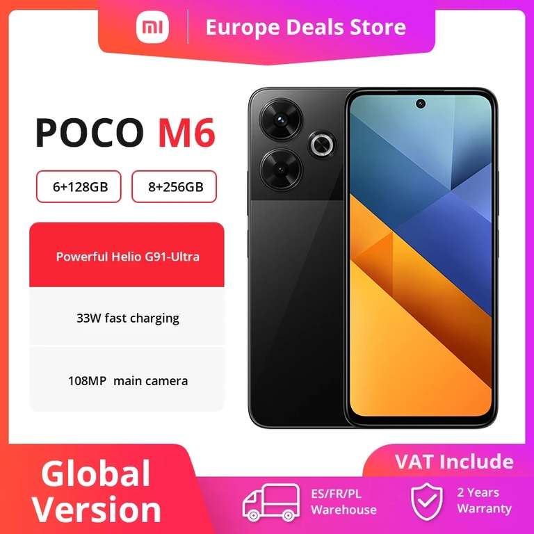 Smartfon POCO M6 6+128GB Global USD133.94