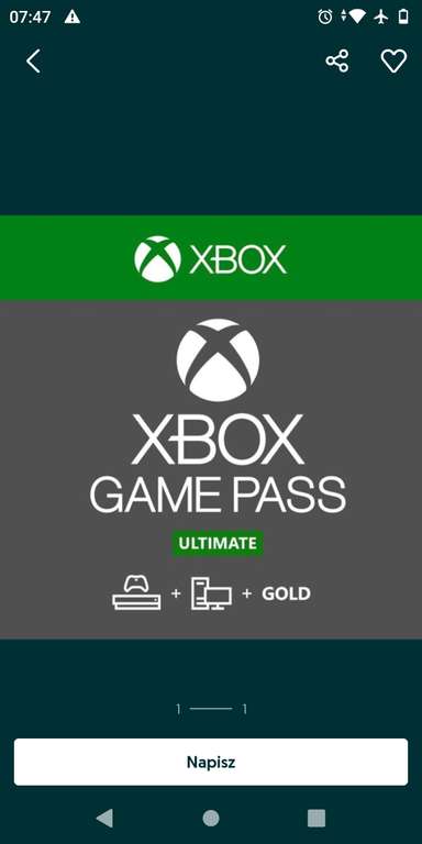 Xbox Game Pass Ultimate - 1 Month EU XBOX One / Series X|S / Windows 10 CD Key (NON-STACKABLE) XBOX ONE