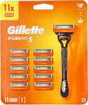 GILLETTE Fusion 5 plus 11 wkładów maszynka do golenia, 5-ostrzowa, z wymiennymi wkładami, dla mężczyzn