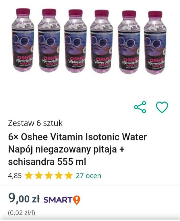 Oshee vitamin isotonic water