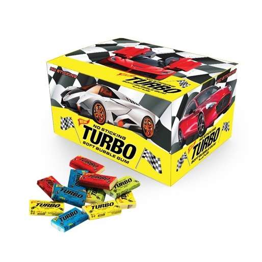 Gumy do Żucia Turbo Balonowe 100 sztuk
