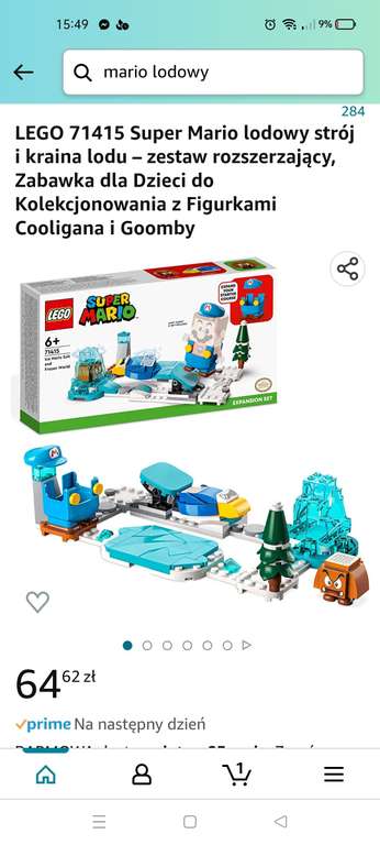 LEGO 71415 Super Mario lodowy strój i kraina lodu, zestaw rozszerzający. Amazon.pl.
