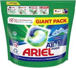 Kapsułki do prania ARIEL All in 1 Pods MOUNTAIN SPRING Giga Pack 72 szt. (do białego) @ InPost Fresh