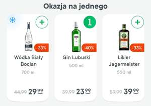 Gin Lubuski (24 zł), jagermeister (40zl) w Jush za 24zl