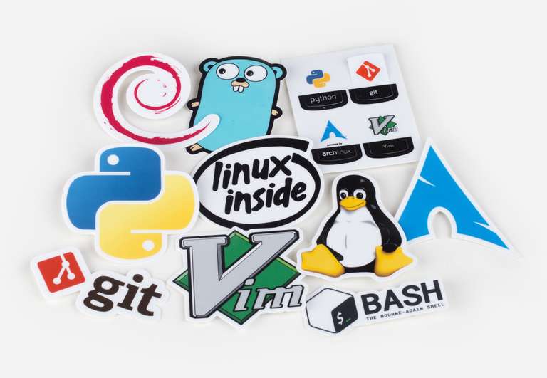 10 naklejek Unix Stickers za $1