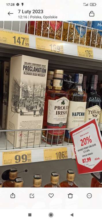 Auchan Opole Karolinka duży wybór whiskey whisky rum Burbon 20% taniej np. Finlaggan Original 700 ml - Islay Whisky Single Malt 99,19