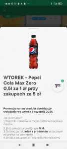 Pepsi Max 0,5L Baton GO ON 50g za 1zł MWZ 5ZŁ żabka nano