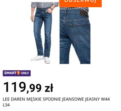 Męskie spodnie jeansowe Lee Daren jeansy