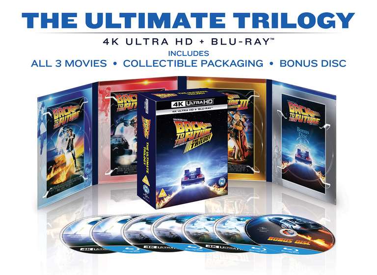 Trylogia Powrót do przyszłości (Blu-Ray, 4K, PL, 7 płyt) GBP 35.08