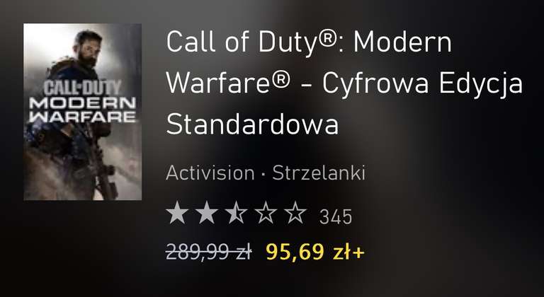 Call of Duty: Modern Warfare - Edycja Standardowa Xbox