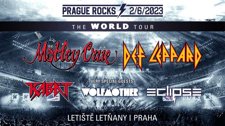 Bilety Mötley Crüe & Def Leppard - The World Tour Praga 02.06.2023