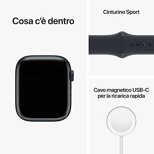 Zegarek Apple Watch Series 8 (GPS, 45 mm) północ, księżycowa poświata, srebrny [ 442,60 € + wysyłka 4,58 € ]