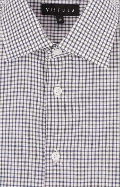 Koszula w kratę męska (100% bawełna, slim, sporo rozmiarów) @ Vistula