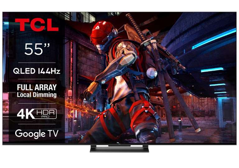 Telewizor TCL 55QLED870 55" QLED 4K 144Hz Google TV Dolby Vision IQ Dolby Atmos HDMI 2.1 DVB-T2