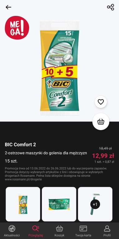 BIC Comfort 2 (15 szt.) - Rossmann