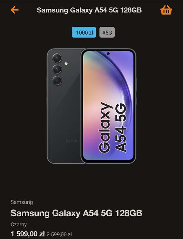 Smartfon Samsung A54 8/128GB @Orange flex