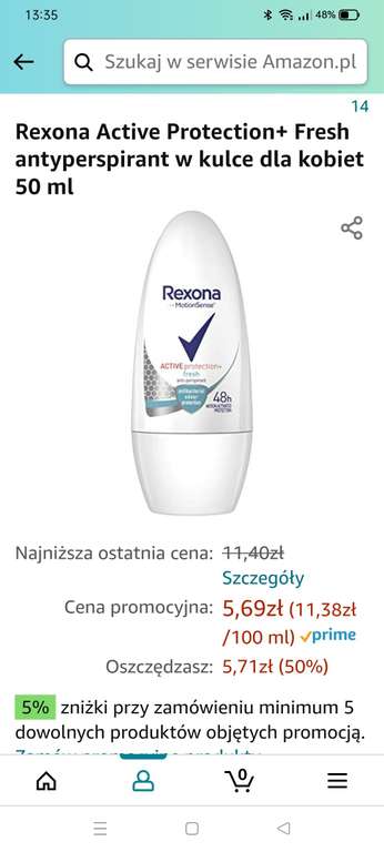 Rexona Active Protection+ Fresh antyperspirant w kulce dla kobiet 50 ml