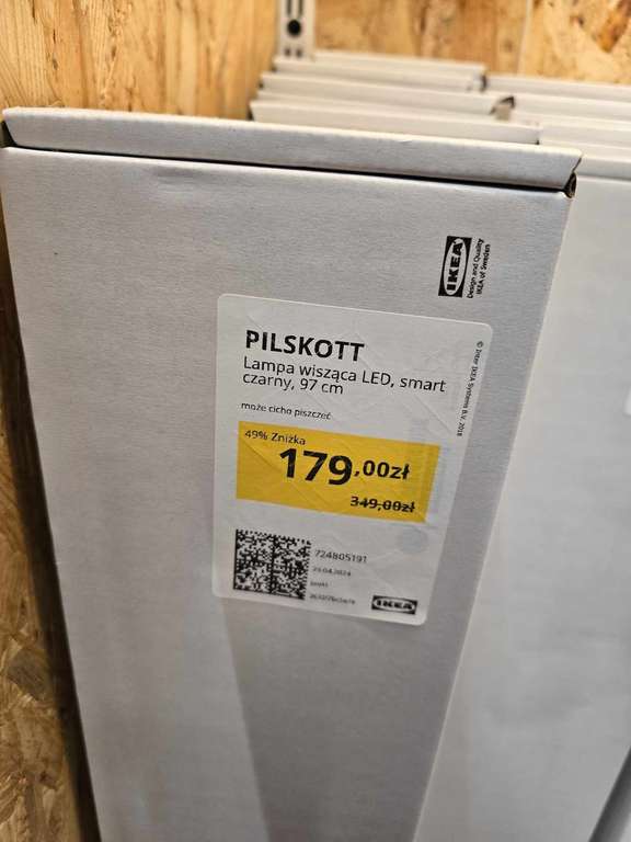 PILSKOTT Lampa wisząca LED Smart, czarny, 97 cm, może piszczeć @ Ikea