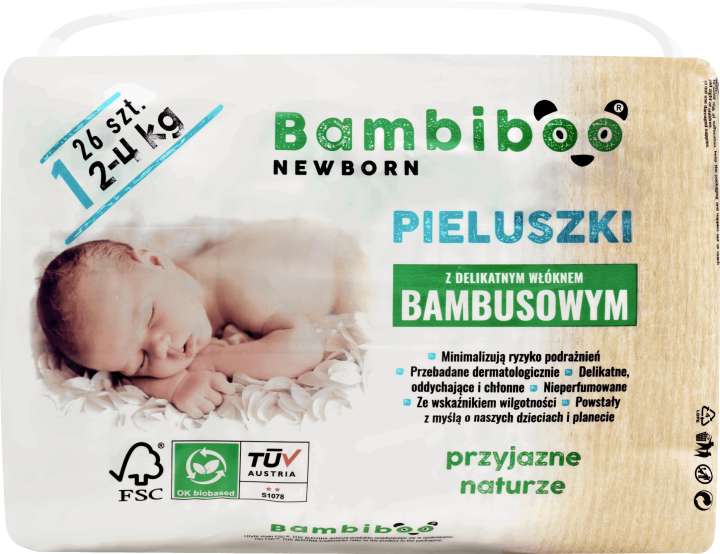 Pieluszki jednorazowe Bambiboo Newborn