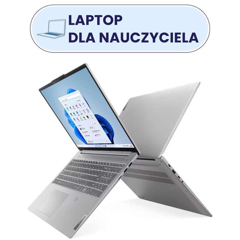 Laptop Lenovo IdeaPad Slim 5 16 IPS Ryzen 7 7730U 16GB 512GB Win11 Bon dla nauczyciela 3yGW Aluminium + drukarka Canon PIXMA TS3350 za 1 zł