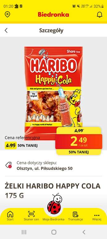 Żelki Haribo Happy-Cola 175 g