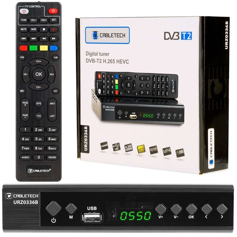 DEKODER TUNER DVB-T2 CABLETECH DO TV NAZIEMNEJ USB