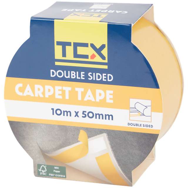 Taśma do dywanów TCX 10 m x 50 mm dwustronna zapobiega przesuwaniu 0,48 zł/m | Action