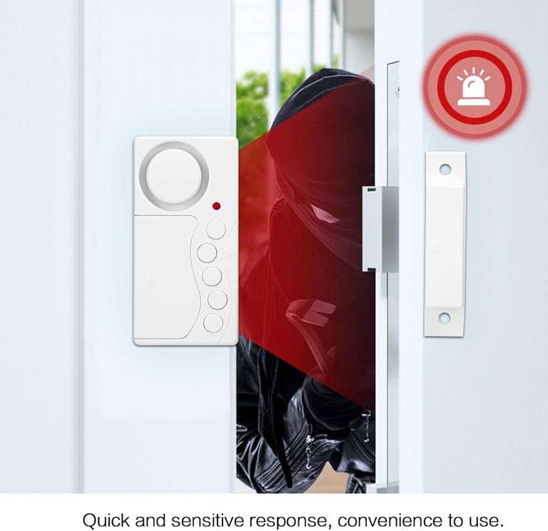 Inteligentny czujnik okna drzwi, dotykowy system alarmowy Inteligentny system alarmowy w domu Głośny 105 dB
