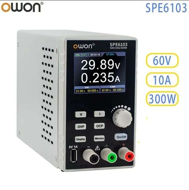 Zasilacz laboratoryjny OWON SPE6103 60V/10A/max.300W