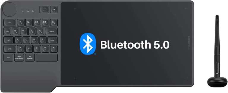 Huion Graphics Tablet Inspiray Brenial KD200 Bluetooth 5.0 8,9 x 5,6