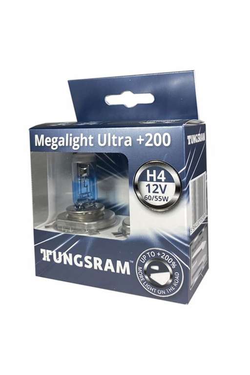 Tungsram żarówki H4 12V MEGALIGHT ULTRA +200%