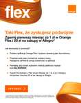 Orange Flex na miesiąc + karta na Allegro o wartości 50zł za 1zł (tylko dla nowych w Orange Flex)