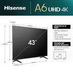 Telewizor LED Hisense 43A6N 43 cale 4K UHD 253,12€