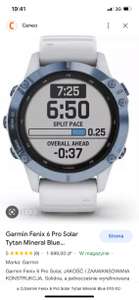 Smartwatch Garmin Fenix 6 Pro Solar tytan mineral blue