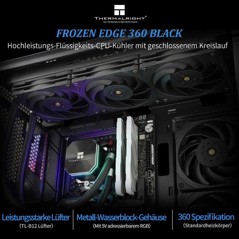 Thermalright Frozen Edge 360 Black CPU chłodzenie wodne procesora AIO