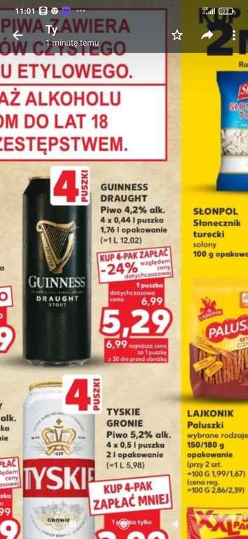 Piwo Guinness Draught 0,44l Kaufland