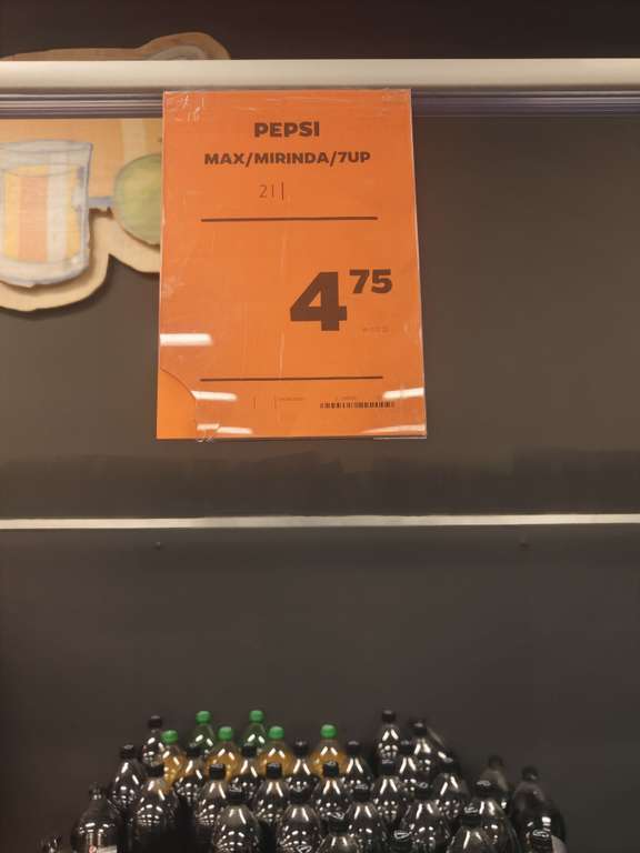 Pepsi/7UP/Mirinda 2L za 4,75 zł