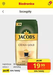 Kawa ziarnista Jacobs Crema Gold Biedronka