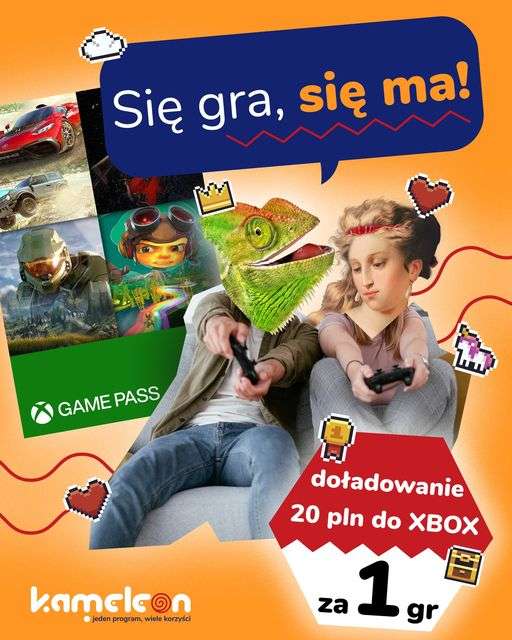 Kup 1-miesięczny Xbox Game Pass Ultimate i ODBIERZ doładowanie XBOX o wartości 20 zł za 1 grosz