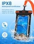 TOPK Wodoszczelne etui na telefon komórkowy, [2 sztuki], wodoodporne, IPX8, do smartfonów o przekątnej ekranu do 7"
