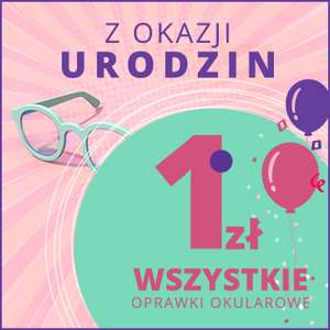Wszystkie oprawki okularowe za 1 zł w salonach KODANO Optyk (Lublin, Rzeszów, Białystok, Gliwice)