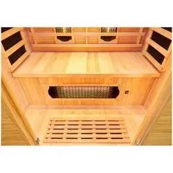 Drewniana Sauna infrared - 5 promienników o pełnym spektrum - 2 osoby - 2100 W - 15 - 65°C