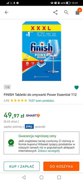 FINISH Tabletki do zmywarki Power Essential 112