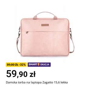 Damska torba na laptopa Zagatto Villa Eco 15,6", różowa @ Allegro Smart Okazje