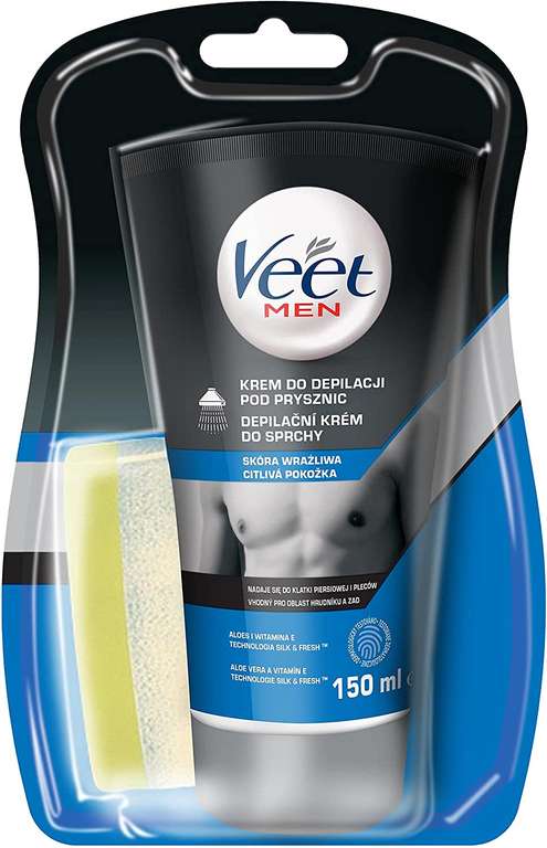 Veet Men krem do depilacji pod prysznic – skóra wrażliwa 150 ml @Amazon.pl
