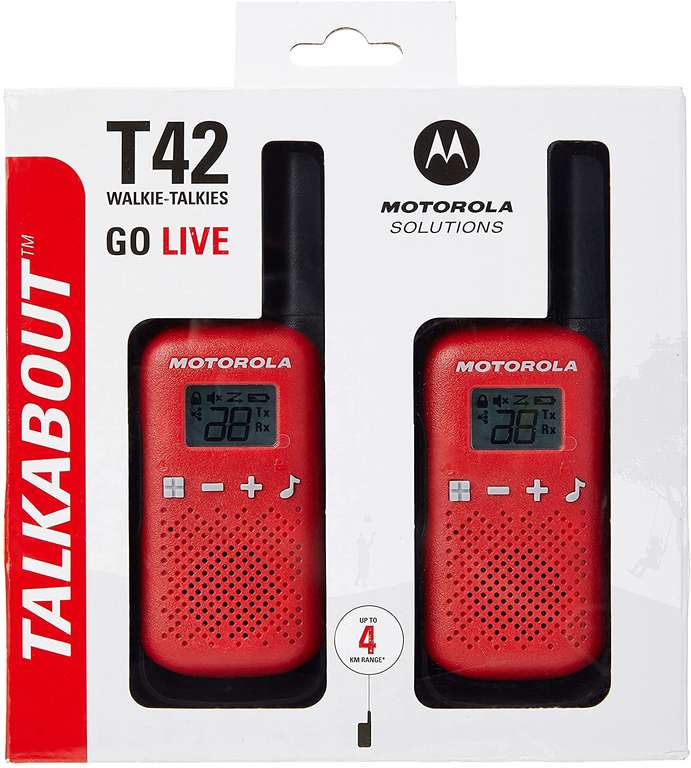 Motorola T42 Talkabout- walkie talkie, PMR, radiotelefon, krótkofalówka kolor czerwony
